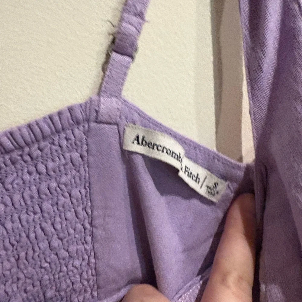 Abercrombie Corset Seamed Linen Blend Mini Dress Lavender Purple Size Small - Picture 7 of 10